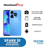 Tecno Spark 10 (4GB or 8GB RAM +128GB ROM) Smartphone with FREE Lenovo HF130 Wired Earphone