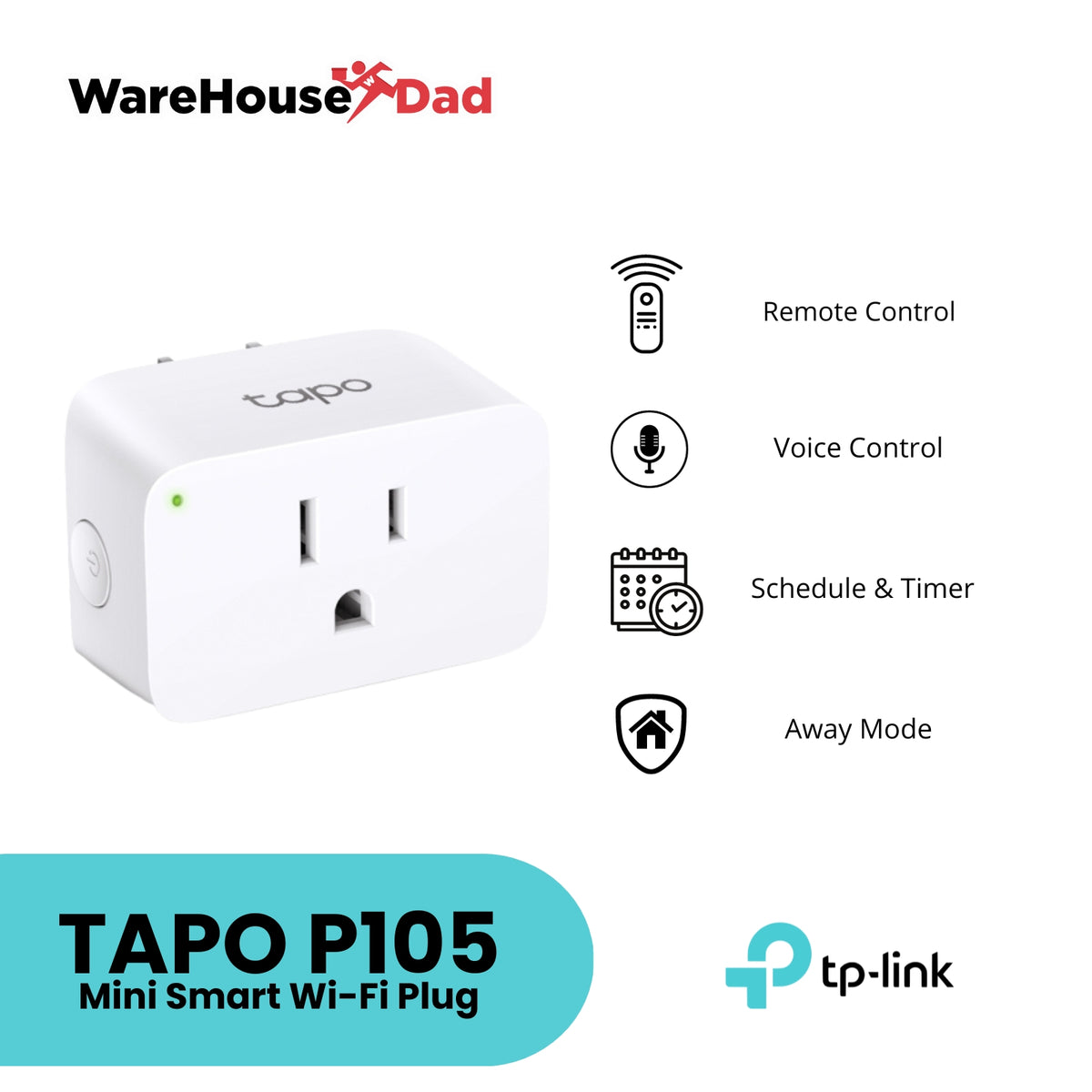 TP-Link Tapo P105 Mini Smart Wi-Fi Plug – WarehouseDad