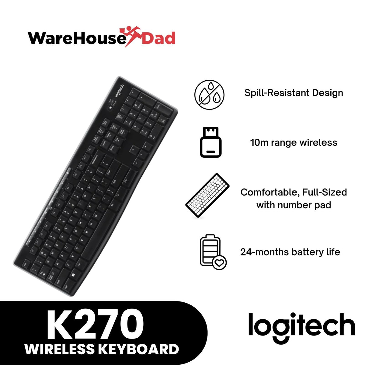Clavier LOGITECH® Wireless K270