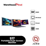 Juno S17 Portable Dual-Screen Monitors for Notebooks with FREE Lenovo HU75