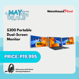 S300 Portable Dual Screen Monitor for Notebooks with FREE Lenovo HU75