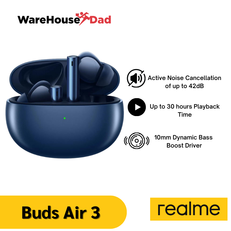 Realme Buds Air 3 Active Noise Cancellation With Mic (True