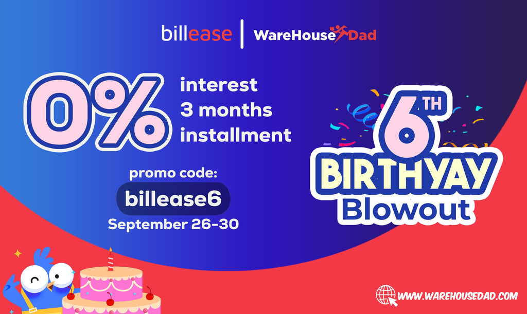 BillEase 6th Birthday Promo! 0% Interest 3 months installment