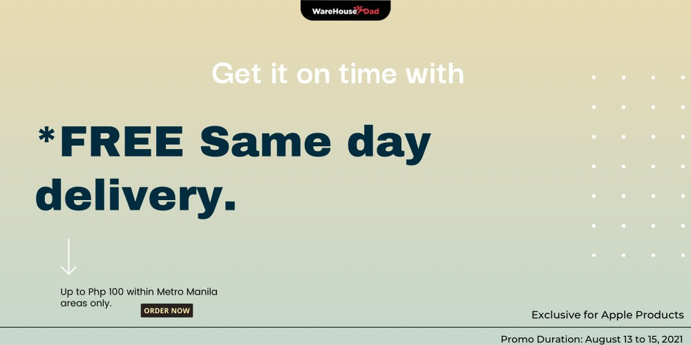 Free Same Day Delivery for all Apple products (For Metro Manila areas only)