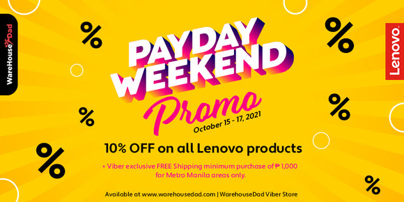 PAYDAY WEEKEND PROMO l OCT 15-17, 2021