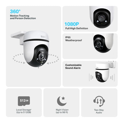 TP-Link Tapo C500 Outdoor Pan/Tilt Security WiFi Camera with FREE Adata SD Card