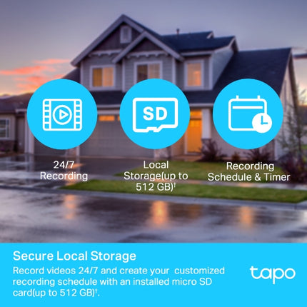 TP-Link Tapo C500 Outdoor Pan/Tilt Security WiFi Camera with FREE Adata SD Card