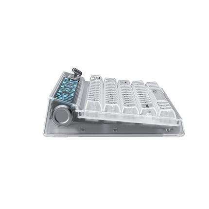 Machenike KT68 Pro Mechanical Keyboard with Screen Three Mode White TTC Frost V2 Switch
