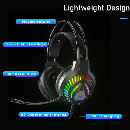 AULA S605 Wired Gaming Headset