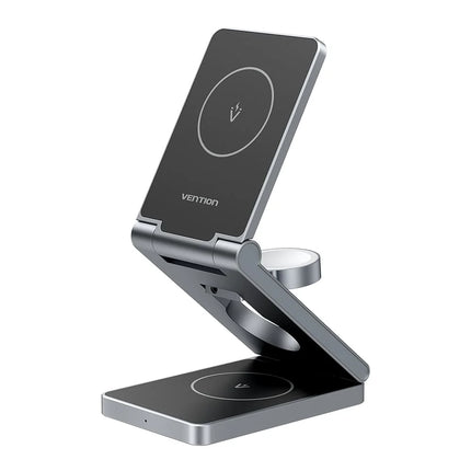 Vention 3‑in‑1 15W Wireless Charger Stand