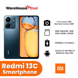 Xiaomi Redmi 13C Smartphone with FREE Lenovo HF130 Wired Earphone