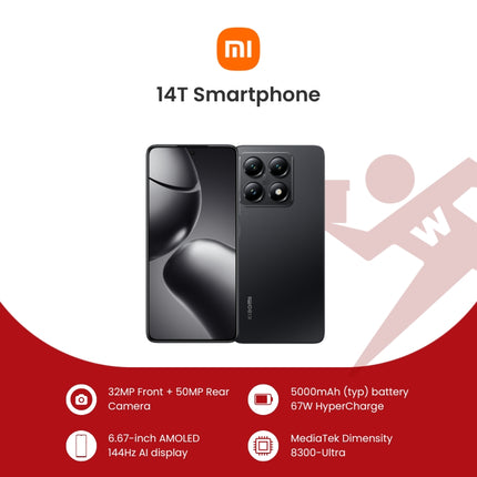 Xiaomi 14T Smartphone with Free Lenovo HF140 Wired Earphone