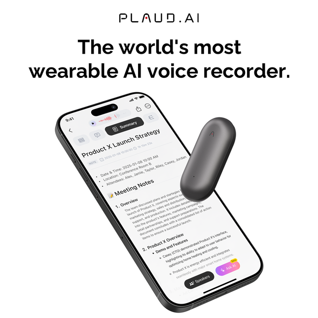 PLAUD.AI Plaud Note Pin Voicer Recorder