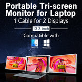 S300 Portable Dual Screen Monitor for Notebooks