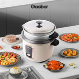 Gaabor Rice Cooker Accurate Temperature Control Equipped, Steamer Basket (RC15M-WH02A)