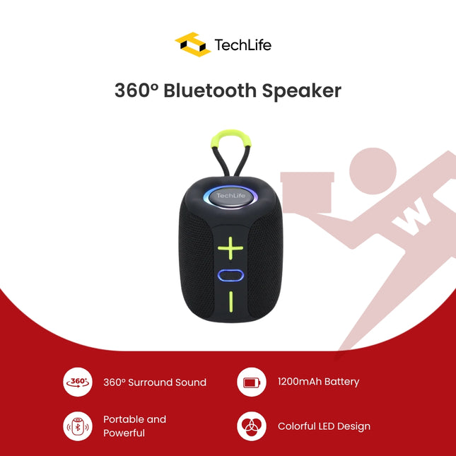 TechLife 360° Bluetooth Speaker