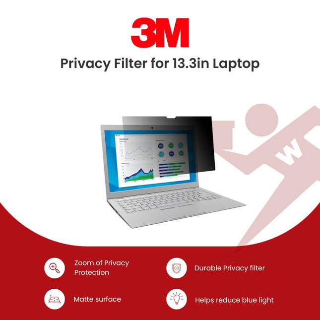 3M Privacy Filter for 13.3in Laptop l 16:9