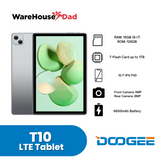 DOOGEE T10 LTE Tablet | 10.1" IPS FHD+ Display | Android 12 15GB(8+7GB) RAM+128GB ROM 8300mah Type-C
