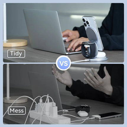Vention 3-in-1 15W Wireless Charger Stand
