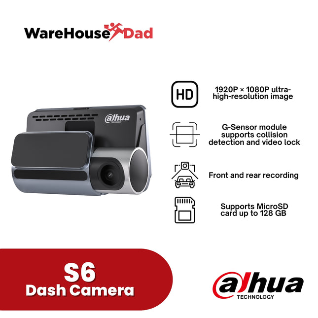 Dahua S6 Dash Camera with FREE Adata SD Card