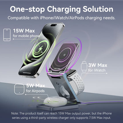Vention 3‑in‑1 15W Wireless Charger Stand