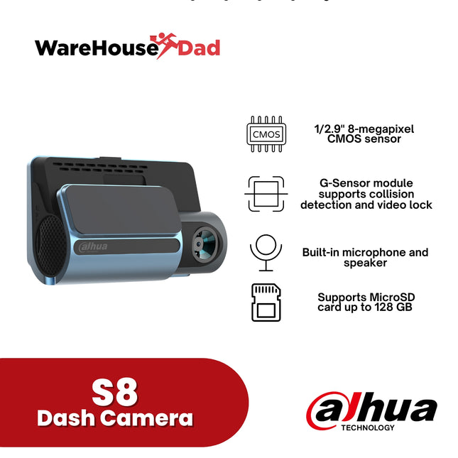 Dahua S8 Dash Camera with FREE Adata SD Card
