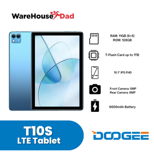 DOOGEE T10S LTE Tablet | 10.1" IPS FHD Display | Android 13 | 11GB(6+5GB) RAM+128GB ROM | 6600mAh