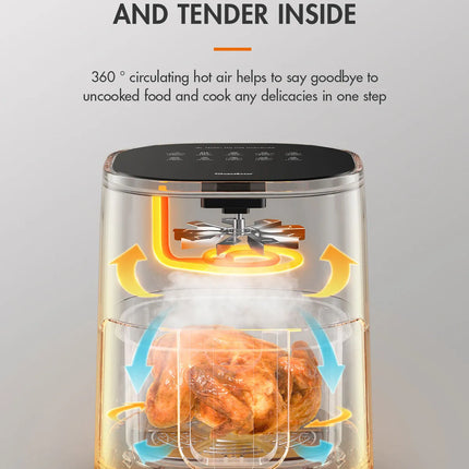 Gaabor 6.5L Capacity Air Fryer, Non-stick Coating and Multi-function (AF65M-BK01A)