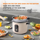 Gaabor Rice Cooker Accurate Temperature Control Equipped, Steamer Basket (RC15M-WH02A)