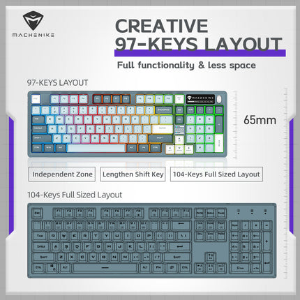 Machenike GK80 Gasket Mechanical Keyboard Three Mode TTC Venus Switch