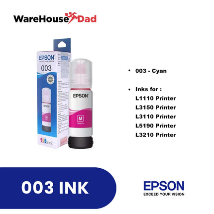 Epson 003 Inks for L1110, L3150, L3110, L5190, L3210 Printer