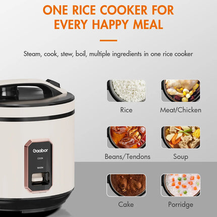 Gaabor Rice Cooker Mechanical One-Button Accurate Temperature Control (RC15M-WH01A)