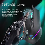 AULA F805 Wired Gaming Mouse Full color Breathing Optical Ergonomic