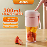 Gaabor Portable Juicer Cordless Juice Cup 300ml Rechargeable Juicer Fruit Blender/350+280ml(GF-M03D)