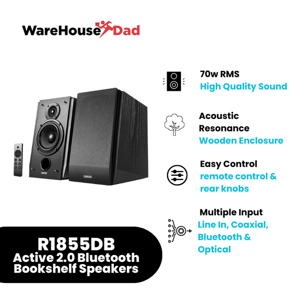 Edifier R1855DB  Active 2.0 Bluetooth Bookshelf Speakers