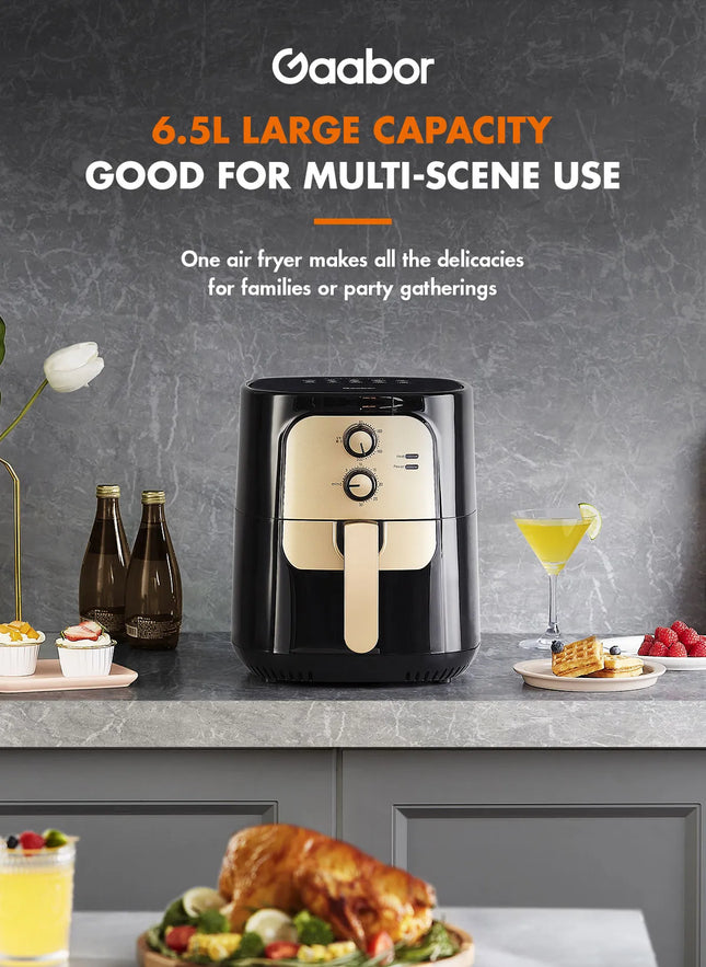 Gaabor 6.5L Capacity Air Fryer, Non-stick Coating and Multi-function (AF65M-BK01A)