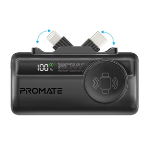 Promate Powerup-Trio Ultra-Compact Fast Charging Power Bank