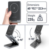 Vention 3‑in‑1 15W Wireless Charger Stand