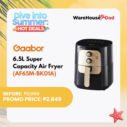 Gaabor 6.5L Capacity Air Fryer, Non-stick Coating and Multi-function (AF65M-BK01A)