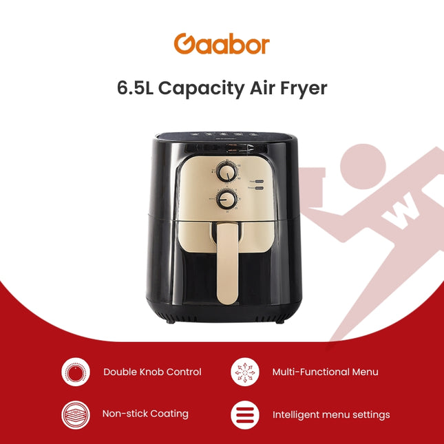 Gaabor 6.5L Capacity Air Fryer, Non-stick Coating and Multi-function (AF65M-BK01A)