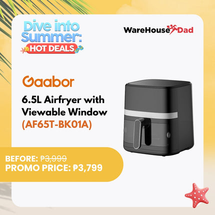Gaabor 6.5L Airfryer Large Capacity and Digital Screen (AF65T-BK01A)