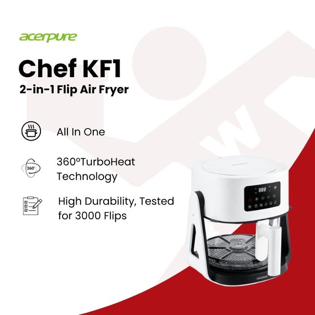Acerpure Chef KF1 2-in-1 Flip Air Fryer (w/ FREE HF1 Fan only)