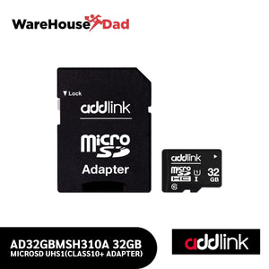 Addlink 32GB microSD UHS1(Class10+ Adapter)