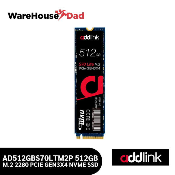 Addlink S70 Lite M.2 2280 PCIE GEN3x4 NVMe SSD