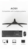 AULA AC101 USB Wired Keyboard and Mouse Combo