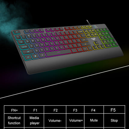 Aula T201 Wired Membrane Gaming Keyboard and Mouse Combo