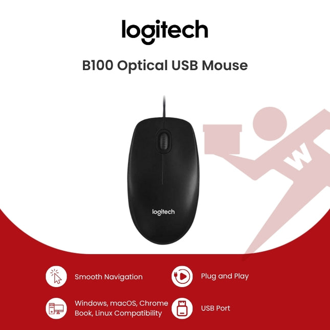 Logitech B100 Optical USB Mouse