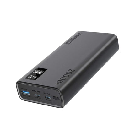 Promate Bolt-20PD Compact Smart Charging Power Bank with 20W PD Dual USB-C and 22.5W USB-A Ports