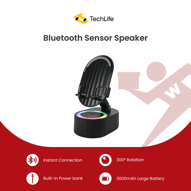 Techlife Bluetooth Sensor Speaker TLBS002 | Built-in Power bank | 5W Audio Driver
