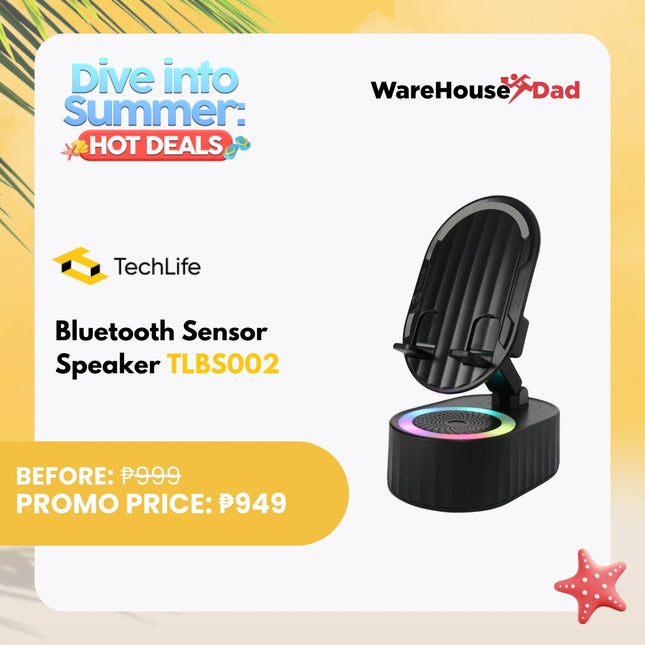 Techlife Bluetooth Sensor Speaker TLBS002 | Built-in Power bank | 5W Audio Driver